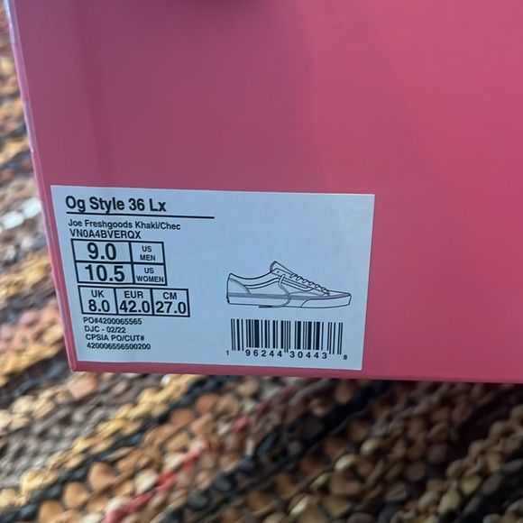 Vans x Joe Freshgoods OG Style 36 LX "Khaki" sneakers 9 Mens 10.5 Women - Picture 4 of 11